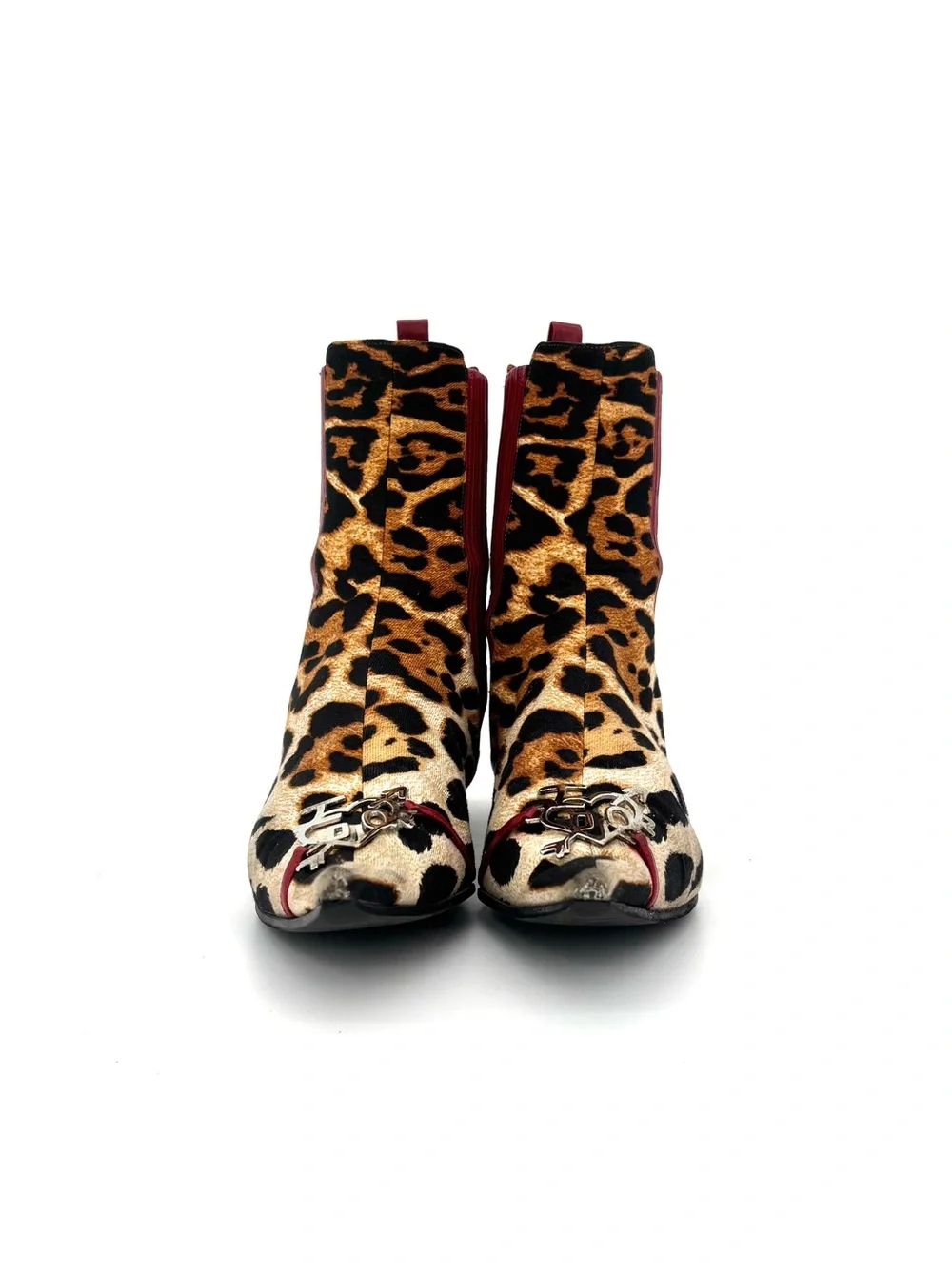 Dior John Galliano Retro Vintage I Love Dior Leopard Print Chelsea Boots 41.5 - Picture 2 of 9